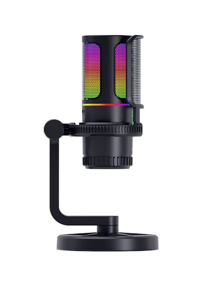 Exenar - Siyah - Condenser Yayıncı Mikrofonu Profesyonel Rgb Pc/ps4/ps5 Gamer Oyuncu Tiktok Youtube İnstagram Mikrofon