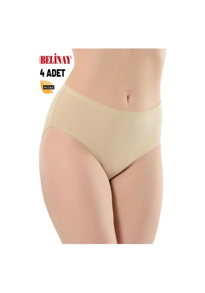 Belinay 4 Adet 069 Kadın Yüksek Bel Modal Külot 001