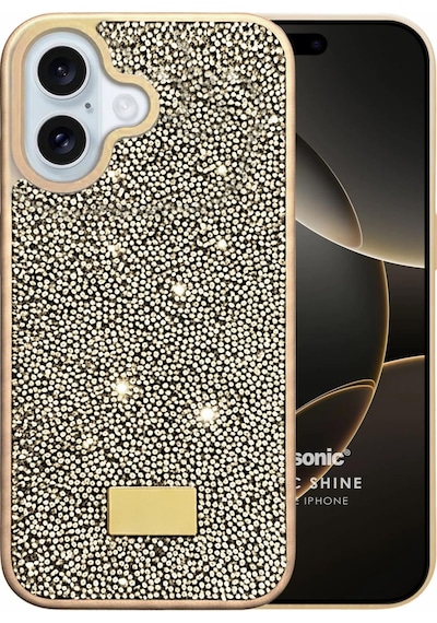 Microsonic Apple iPhone Uyumlu 17 Kılıf Cosmic Shine Gold -