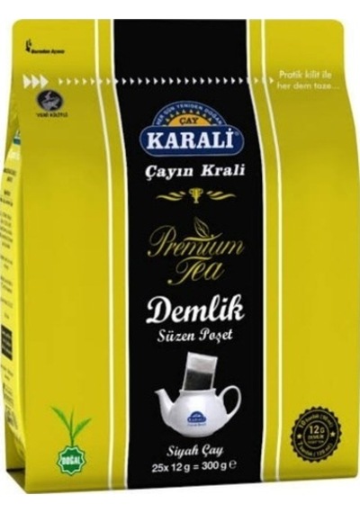 Karali Premium Demlik Poşet Siyah Çay 25'li X 8 Adet