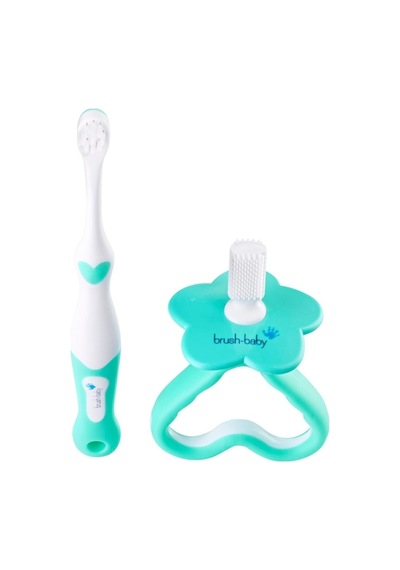Brush-baby Silikon Diş Fırçası Ve Diş Kaşıyıcı İlk Ağız Bakım Seti 0-18 Ay Diğer