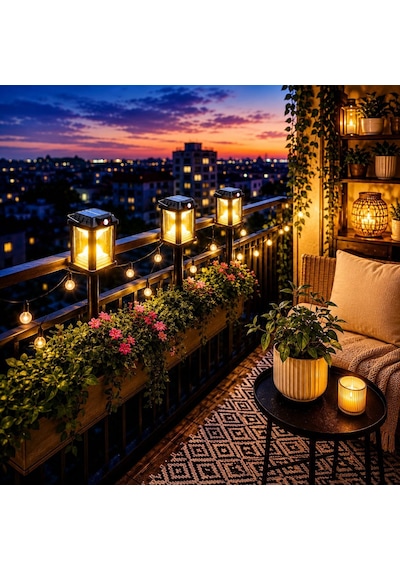 Panter Solar Bahçe Aydınlatması, Balkon Dekorasyonu, Güneş Enerjili Hareket Sensörlü, 3000k Sarı Gün Işığı Filament Led Dış Mekan Su Geçirmez Çim Yol Peyzaj Patika Aydınlatma Dekoratif Lamba 55 Cm