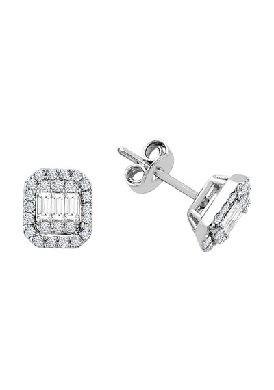 Sirius F Renk 0.50 Karat Pırlanta Baget Küpe 0823E0032