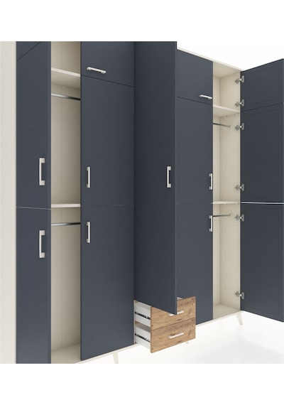 Arges Dolap 10 Raflı 2 Çekmeceli 4 Askılı 220x30x243 Aytaşı-antrasit/çam Antrasıt/atlas Çam Arges Dolap 10 Raflı 2 Çekmeceli 4 Askılı 220x30x243 Aytaşı-antrasit/çam Antrasıt/atlas Çam