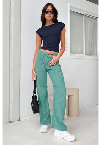 Madmext Lacivert Sırt Dekolteli Crop Kadın Bluz Mg1851-lacivert Lacivert