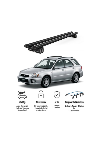 Pençe Subaru İmpreza 2000-2004 Uyumlu Siyah Ara Atkı 109cm Port Bagaj Tavan Barı