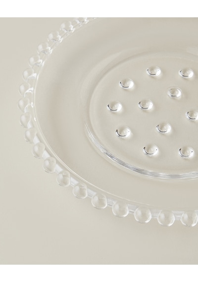 English Home Bubbles Cam Pasta Tabağı 19 Cm Şeffaf Şeffaf