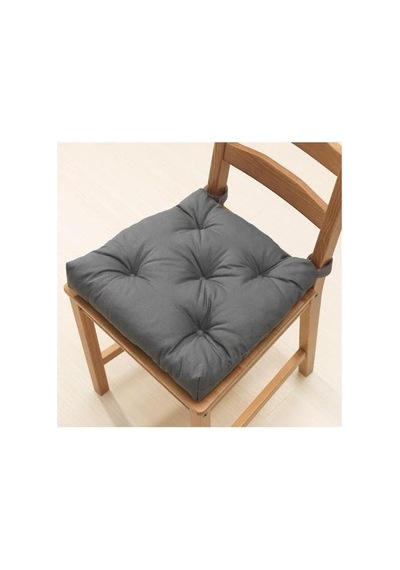 Ikea Sandalye Minderi Cırt Koyu Gri Renk 40/35x38x7 Cm Meridyendukkan Cırt-cırtlı-pamuklu Genel