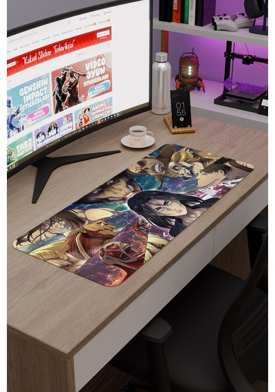 Attack On Titan Anime V1 - 70x30 Xl Gaming Kauçuk Kaymaz Taban Mouse Pad Fare Altlığı