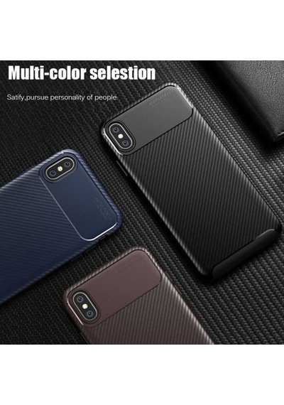 Apple Uyumlu iPhone XS Max 6.5 Kilif Karbon Silikon Case 373407171