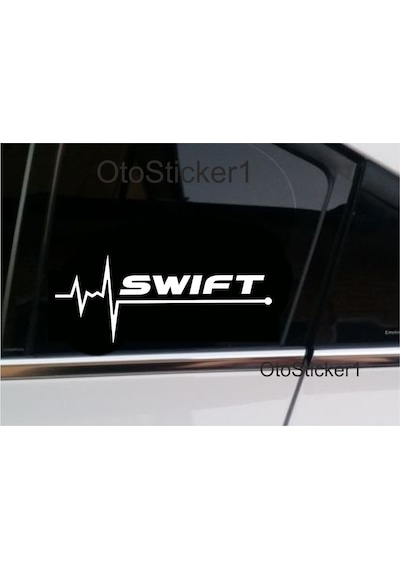 Oto Sticker Suzuki Swift Nabız Kalp Atışı Sticker 2 Adet