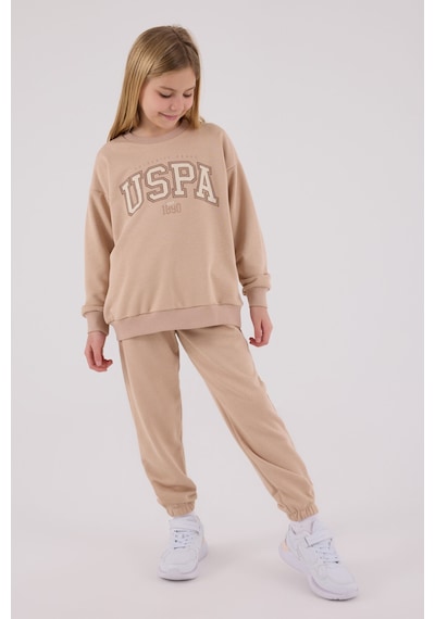 U.S. Polo Assn. U.s. Polo Assn Kız Çocuk Kahverengi Eşofman Takımı Kahverengi