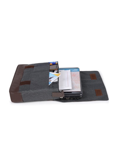 Strong Bag Strong 15.6 İnch Laptop Bölmeli Omuz Askılı Postacı Çantası Kft03 Füme Çok Renkli