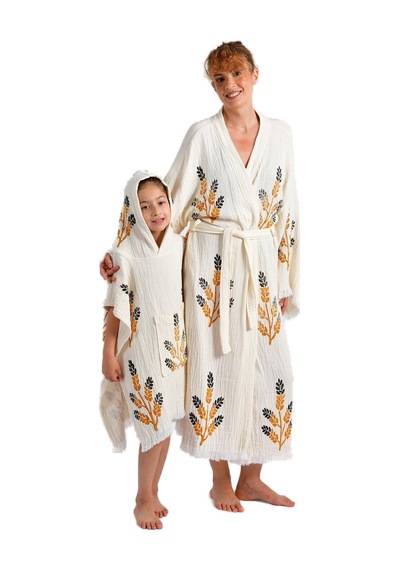 Brandsmiths Golden Wheat Anne Çocuk Kimono Panço Çok Renkli