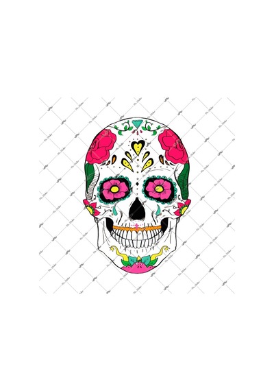 Bay Etiket Skl6 Sugar Skull Kurukafa Sticker