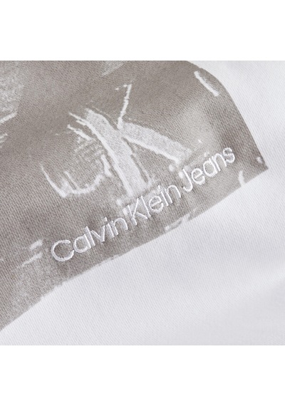 Calvin Klein Tv Dısrupted Monogra Erkek Beyaz Hoodie