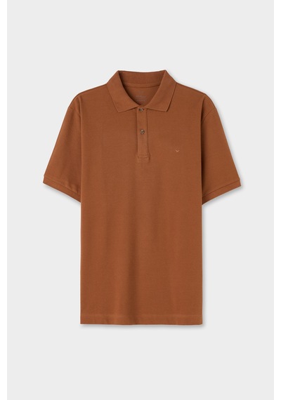 D's Damat Ds Damat Regular Fit Tarçın Pike Dokulu %100 Pamuklu T-shirt 4hc140211213m T30