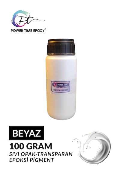 Opak & Transparan Sıvı Pigment Boya 100 Gram / Beyaz / Epoksi Için