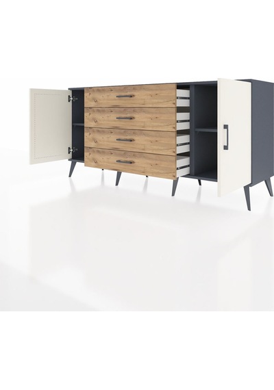 Hyperion Konsol 2 Raflı 4 Çekmeceli 2 Kapaklı 176x44x83 Antrasit-aytaşı/çam Aytaşı/çam Hyperion Konsol 2 Raflı 4 Çekmeceli 2 Kapaklı 176x44x83 Antrasit-aytaşı/çam Aytaşı/çam