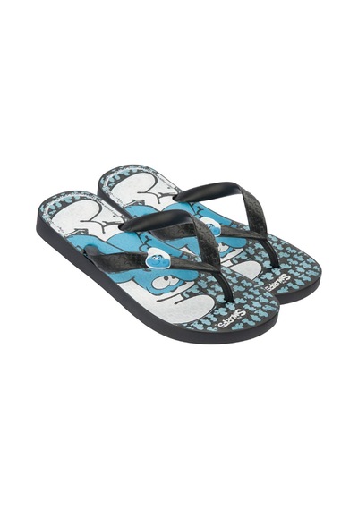 SMURFS Smurfs Çocuk Parmak Arası Terlik Siyah Mavi 25/34 D0607-RB Siyah