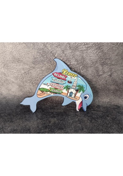 Magnet Balık Caretta Kule Buzdolabı Süsü Ahşap Magnet Mıknatıslı Hediyelik Eşya