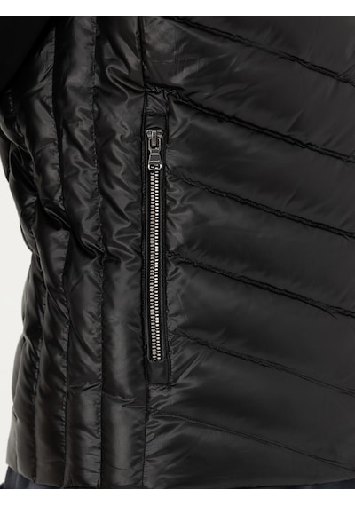 Cacharel Siyah Slim Fit İnce Kapitone Mont Yelek