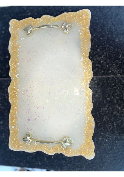 Novavita Yenihayat Nişan Söz Özel Gün İçin Taşlı Özel Tepsi Gold