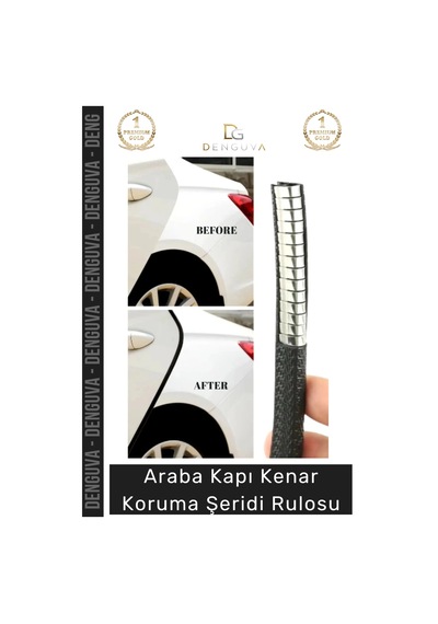 Fitilşerit Otomobil Kapı Kenar Metal Klipsli Kauçuk Esnek Darbe Çizilme Koruma Fitil Şeridi Rulosu