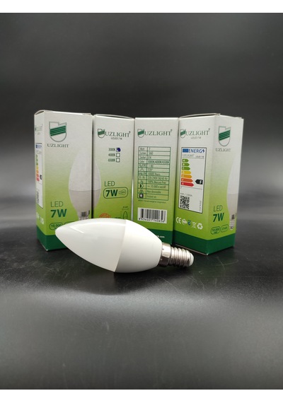 Led Ampul E.14 Sarı Işık 7.watt 4.adetli Paket