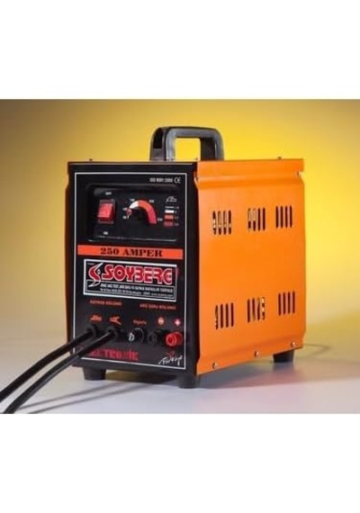 Soyberg 250-eş Ark Kaynak Makinesi Ve Akü Şarj Cihazı - 250 Amper, Çanta Tipi, Cam Elyaf Sargılı Trafolu Kaynak Makinası, 220v Elektronik Ayarlı