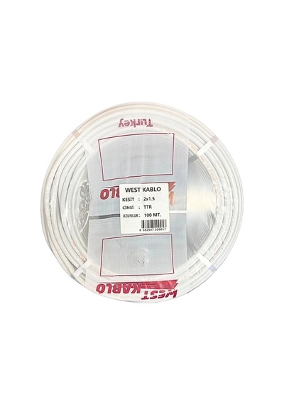2x1,5 Mm Ttr Elektrik Kablosu 100 Metre