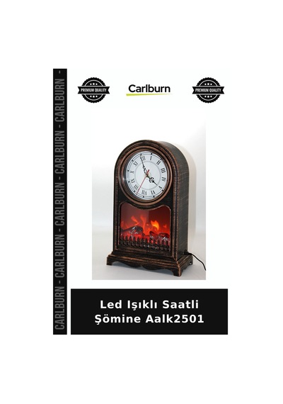 Özel Üretim Dekoratif Aydınlatmalı Salon Ev Aksesuarı Modern Led Işıklı Saatli Şömine Aalk2501 Çok Renkli