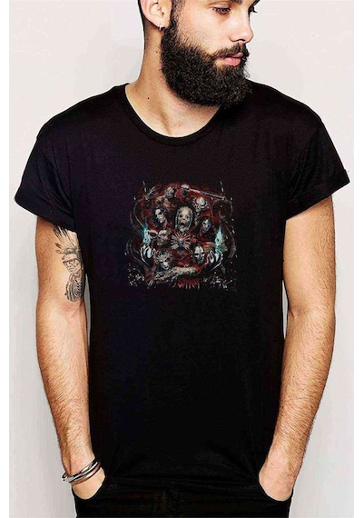 Slipknot Deca Baskılı Siyah Erkek Tshirt