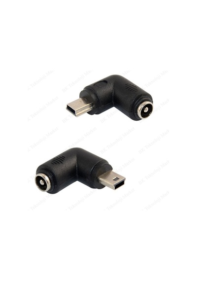 Dc Barrel Jack Mini Usb Erkek Konnektör Adaptörü 5.5Mm / 2.1Mm
