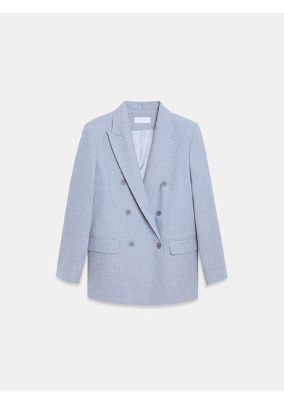 DİLVİN 60811 Keten Karışımlı Blazer Ceket-mavi