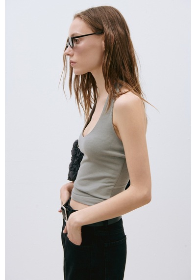 Suud Collection Gri Tara Halter Top