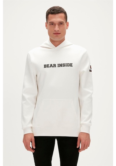 Bad Bear Arthur Hoodie Erkek Sweatshirt-27704-beyaz