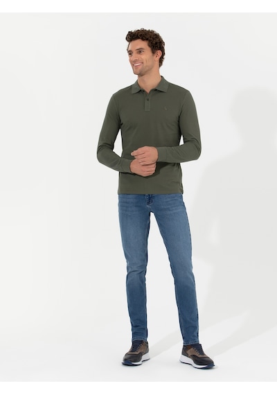 Koyu Yeşil Slim Fit Sweatshirt