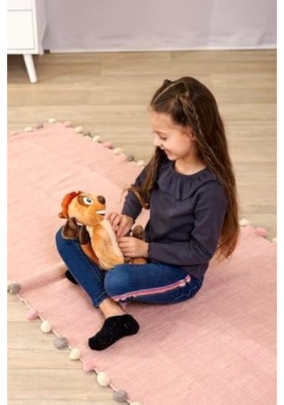 6315870072npb, Lion Timon Peluş Figürü, Özel Ve Detaylı Tasarım, Dayanıklı Kumaş, 25 Cm Açık Bej