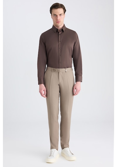 D's Damat Ds Damat Slim Fit Vizon Kumaş Pantolon 5hf03jb10321m V01