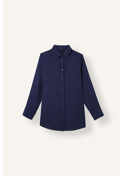 Defacto Regular Fit Basic Uzun Kollu Tesettür Gömlek Tunik Z3538az26spnv31 Lacivert-nv31