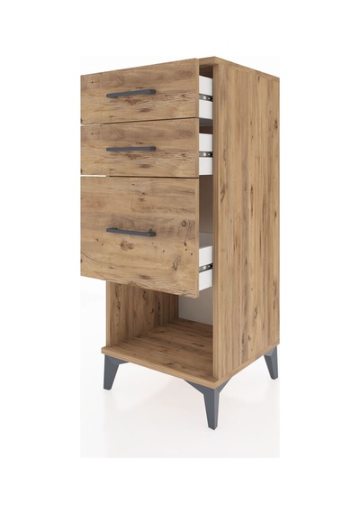 Hyperion Komodin 3 Çekmeceli 44x44x106 Çam-çam Çam