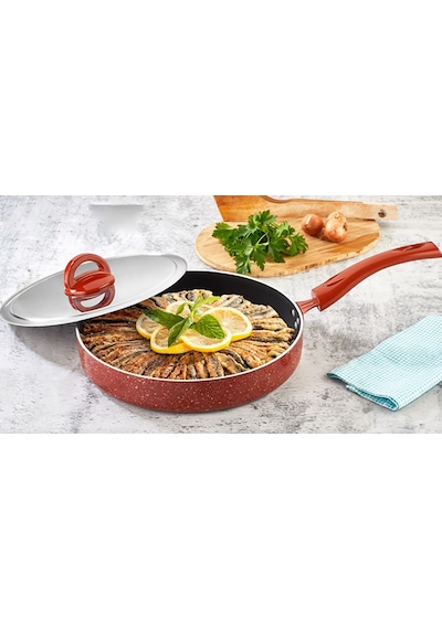 Kahramanlar Kiremit Teflon Balık Tava 34 Cm