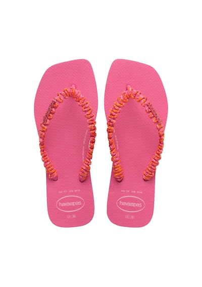 Slim Square Boho Pink Kadın Parmak Arası Terlik-4780 Pembe