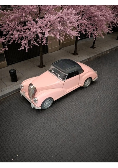 Nostaljik Klasik Çek Bırak Pembe Metal Araba Koleksiyonluk Metal Model Diğer