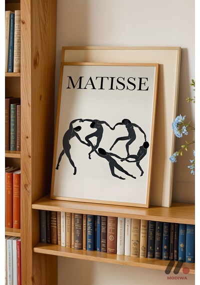 Matisse Dans Posteri, Ahşap Çerçeveli Duvar Tablosu - Modern Ev Dekorasyonu