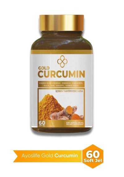Ayoslife Gold Curcumin Kurkumin 595 Mg 60 Soft Jel