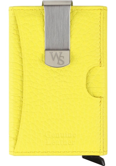 Walsmart Cover Clip Floater Akıllı Mekanizmalı Deri Cüzdan Sarı