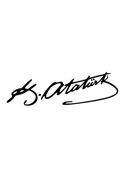 Atatürk İmza Sticker 10 X 3 Cm