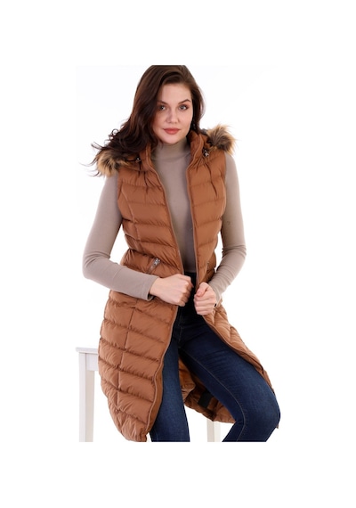 Z6684 Dewberry Bayan Yelek-camel CAMEL